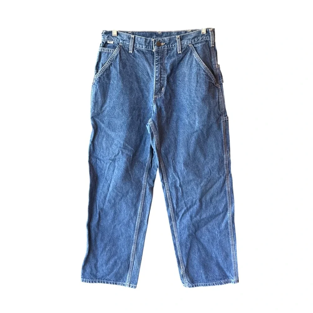Carhartt FRB13 DNM Flame Resistant Carpenter Jeans 34x30 Original Fit Workwear